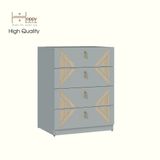  HAPPY FURNITURE , Tủ lưu trữ 4 ngăn kéo - CHARIS , THK_117 , 60cm x 45cm x 78cm 