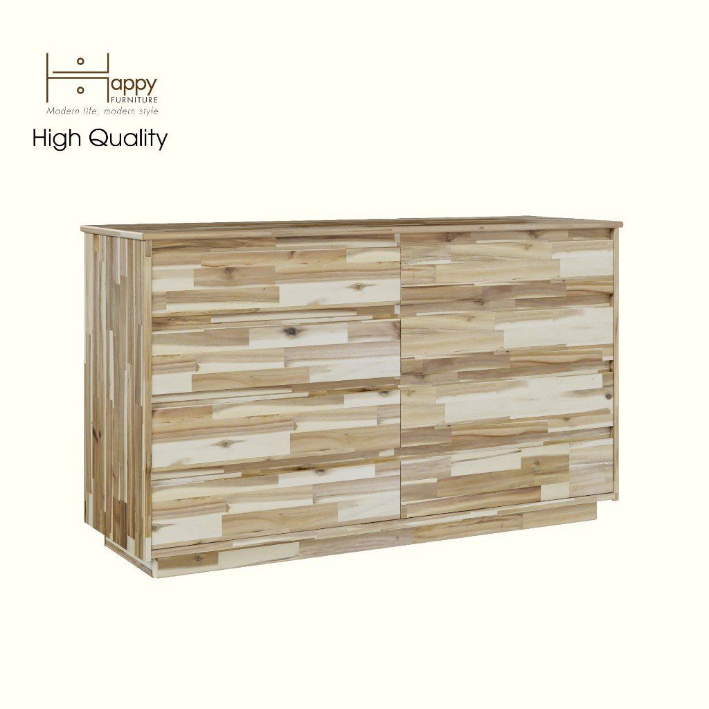  HAPPY FURNITURE , gỗ tự nhiên , Tủ lưu trữ 8 ngăn kéo - GALI , THK_177 , 140cm x 45cm x 82cm 