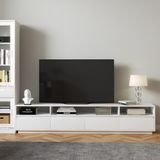  HAPPY FURNITURE , Kệ TIVI 4 ngăn kéo - ZANE , KTV_021 , 220cm x 40cm x 45cm 