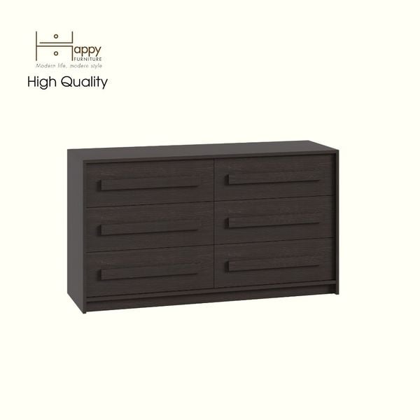  HAPPY FURNITURE , Tủ lưu trữ 6 ngăn kéo - RUBEL, THK_257 , 140cm x 45cm x 78cm DxRxC 