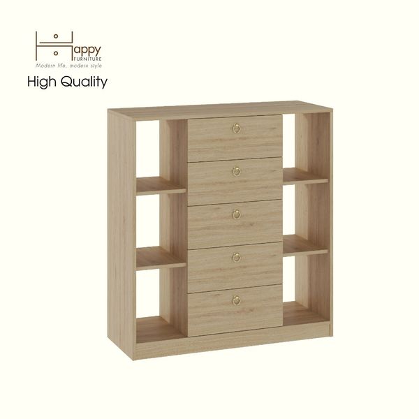  HAPPY FURNITURE , Tủ lưu trữ 5 ngăn kéo - MERI , THK_298 , 102cm x 40cm x 111cm DxRxC 