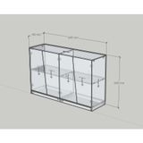  HAPPY FURNITURE , Tủ lưu trữ 4 cửa mở - DALEY , TCM_257 , 160cm x 45cm x 100cm DxRxC 