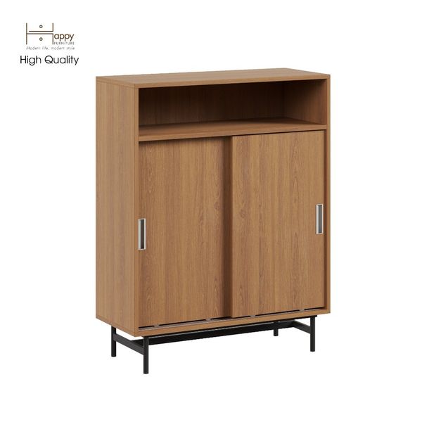  HAPPY FURNITURE , Tủ lưu trữ 3 ngăn cánh lùa chân sắt - LUCA , TCL_018 , 86cm x 36cm x 110cm 