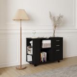  HAPPY FURNITURE , Tủ đựng hồ sơ kết hợp kệ sách - COMFEE , THK_017 , 100cm x 40cm x 66cm 