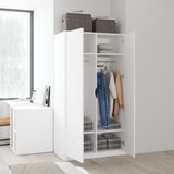  HAPPY FURNITURE ,Tủ quần áo 2 cửa mở - LAYLA , TCM_277 , 100cm x 58cm x 190cm DxRxC 