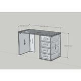  HAPPY FURNITURE , Bàn làm việc 4 ngăn kéo - CALYN , BAN_153 , 120cm x 55cm x 75cm DxRxC 