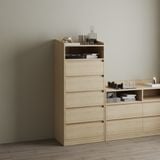  HAPPY FURNITURE , Tủ lưu trữ 5 ngăn kéo - KATE , THK_322 ,60cm x 45cm x 142cm DxRxC 