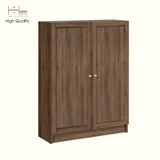  HAPPY FURNITURE , Kệ sách 3 tầng 2 cửa mở - CATY , KSA_054 , 80cm x 30cm x 106cm 