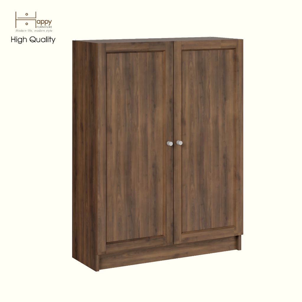  HAPPY FURNITURE , Kệ sách 3 tầng 2 cửa mở - CATY , KSA_054 , 80cm x 30cm x 106cm 