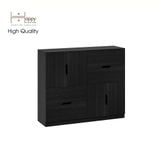  HAPPY FURNITURE , Tủ lưu trữ 4 cửa mở 4 ngăn kéo - DASH , THK_057 , 120x35x100cm 