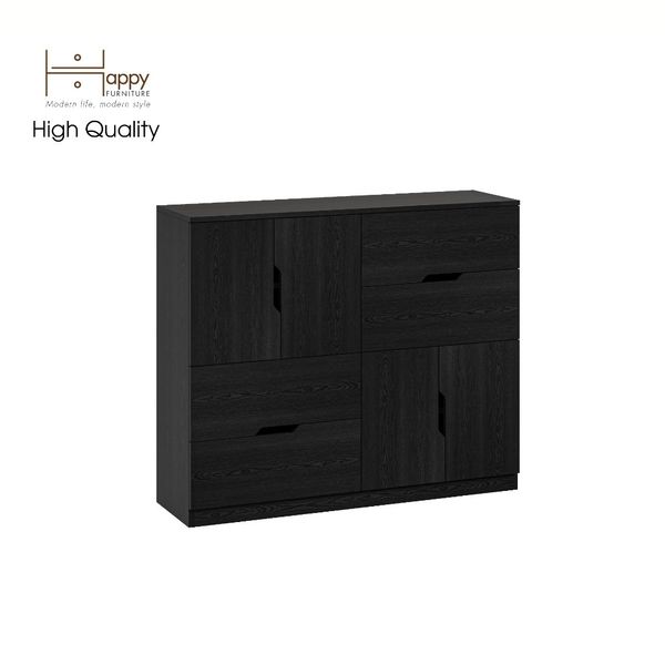  HAPPY FURNITURE , Tủ lưu trữ 4 cửa mở 4 ngăn kéo - DASH , THK_057 , 120x35x100cm 