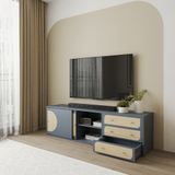  HAPPY FURNITURE , Kệ TV 2 cánh lùa - BANA , KTV_032 , 180cm x 40cm x 52cm 