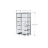  HAPPY FURNITURE , Tủ treo quần áo cửa lùa - RUNI , TCL_005 , 120cm x 60cm x 203cm 