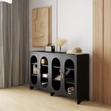  HAPPY FURNITURE , Tủ lưu trữ 4 cửa kính - CHEVY, TLT_048 , 160cm x 40cm x 98cm DxRxC 