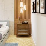  HAPPY FURNITURE , Tủ đựng đồ 4 ngăn kéo chân sắt - ROTAN , THK_126 , 60x40x66cm 