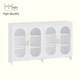  HAPPY FURNITURE , Tủ lưu trữ 4 cửa kính - CHEVY, TLT_048 , 160cm x 40cm x 98cm DxRxC 