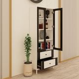  HAPPY FURNITURE , Tủ lưu trữ 2 cửa mở chân sắt - TAKO , TCM_142 , 70cm x 30cm x 180cm 