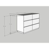  HAPPY FURNITURE , Tủ đựng đồ 6 ngăn kéo - MACRO , THK_038 , 120cm x 47cm x 82cm 