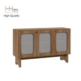  HAPPY FURNITURE , Tủ lưu trữ 3 cánh mây - MEYDAN , TCM_054 , 128cm x 40cm x 80cm 