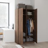  HAPPY FURNITURE ,Tủ quần áo 2 cửa mở - LAYLA , TCM_277 , 100cm x 58cm x 190cm DxRxC 