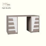  HAPPY FURNITURE , Bàn làm việc 8 ngăn kéo - PONIX , BAN_065 , 140cm x 59cm x 75cm 