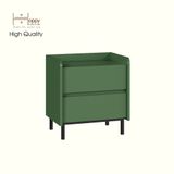  HAPPY FURNITURE , Táp đầu giường 2 ngăn kéo chân sắt - LAVIA , THK_153 , 50cm x 40cm x 54cm 