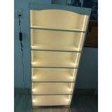  HAPPY FURNITURE , Kệ sách 6 ngăn tích hợp đèn Led - CATY , KSA_029_LED , 70cm x 30cm x 160cm 