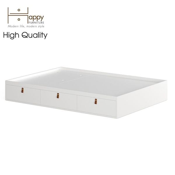  HAPPY FURNITURE , Giường ngủ 3 ngăn kéo không đầu giường - NOMIA , GNG_044 GNG_045 GNG_046 GNG_047 , 203x30cm, dài x cao 