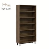  HAPPY FURNITURE , Kệ sách 6 tầng chân sắt - CATY , KSA_015 , 90cm x 30cm x 180cm 