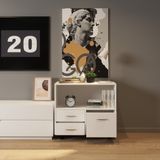  HAPPY FURNITURE , Tủ đựng hồ sơ 2 ngăn kéo - COMFEE , THK_018 , 80cm x 40cm x 66cm 