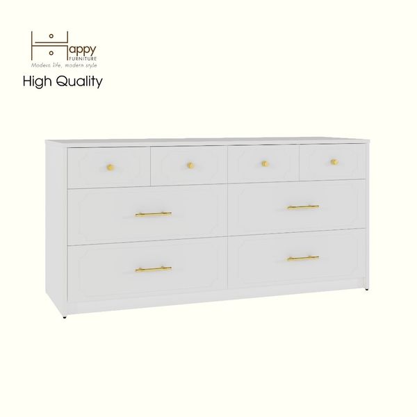  HAPPY FURNITURE , Tủ lưu trữ 8 ngăn kéo - NERIS , THK_135 , 140cm x 45cm x 68cm 