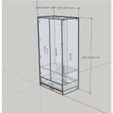  HAPPY FURNITURE , Tủ quần áo 2 cửa mở 1 ngăn kéo - HAPPI, TCM_232 , 90cm x 54cm x 180cm DxRxC 