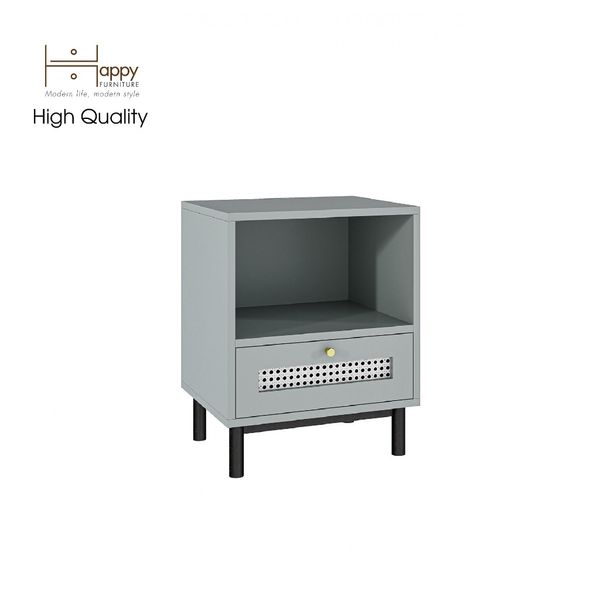  HAPPY FURNITURE , Tủ đựng đồ 1 ngăn kéo chân sắt - ROTAN , THK_127 , 46cm x 40cm x 58cm 