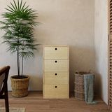  HAPPY FURNITURE , Gỗ tự nhiên , Tủ lưu trữ 4 ngăn kéo gỗ Plywood - SANARI , THK_198 , 54cm x 45cm x 108cm DxRxC 