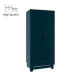  HAPPY FURNITURE , Tủ quần áo 2 cánh mở 2 ngăn kéo - MOLLY , TCM_106 , 76cm x 54cm x 176cm 