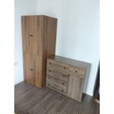 HAPPY FURNITURE , ZACY - Tủ lưu trữ 5 ngăn kéo 1 cửa mở, THK_218 , 100cm x 40cm x 82cm DxRxC, Sản phẩm phổ thông 