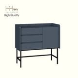  HAPPY FURNITURE , Tủ lưu trữ 3 ngăn kéo 1 cửa mở chân sắt - LAVIA , THK_157 , 90cm x 40cm x 86cm 