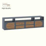  HAPPY FURNITURE , Kệ TV 2 cửa mở 4 ngăn kéo - BANA , KTV_033 , 200cm x 40cm x 52cm 