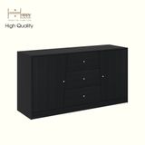  HAPPY FURNITURE , Tủ lưu trữ 3 ngăn kéo 2 cửa mở - DALEY ,TLT_076 , 150cm x 45cm x 78cm DxRxC 