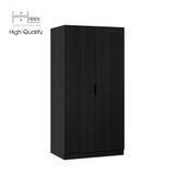  HAPPY FURNITURE , Tủ quần áo 2 cửa mở 2 ngăn kéo - DASH , TCM_022 , 90cm x 58cm x 180cm 