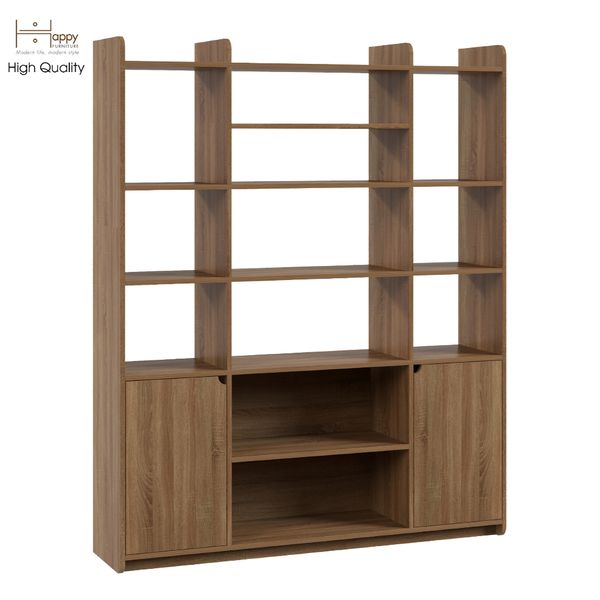  HAPPY FURNITURE , Tủ sách nhiều ngăn - CIRCLE , KSA_032 , 146cm x 35cm x 180cm 
