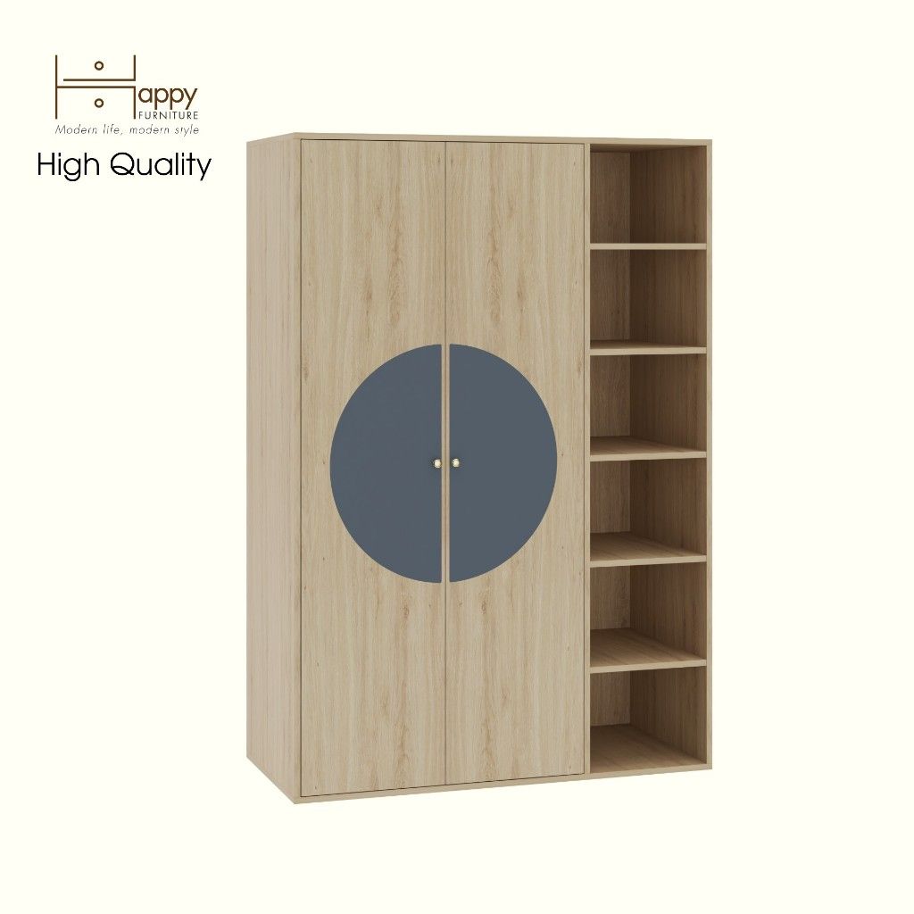  HAPPY FURNITURE , Tủ quần áo 2 cánh mở - BANA , TCM_127 , 120cm x 56cm x 176cm 