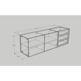  HAPPY FURNITURE , Kệ Tivi 3 ngăn kéo 2 cửa mở - WESLEY , KTV_004 , 160cm x 40cm x 50cm 