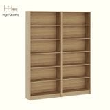  HAPPY FURNITURE , Combo 2 kệ sách 6 tầng - CATY , KSA_088, 160cm x 28cm x 202cm DxRxC 