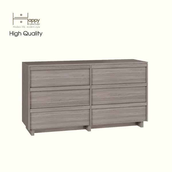  HAPPY FURNITURE , Tủ đựng đồ 6 ngăn kéo - MAVIS , THK_145 , 150cm x 45cm x 82cm 