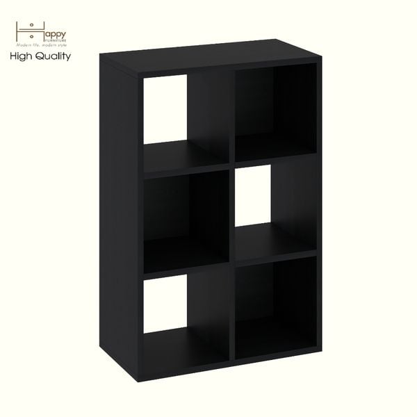  HAPPY FURNITURE , Kệ sách 6 ngăn - CHANN, KSA_102 , 54cm x 28cm x 80cm DxRxC 