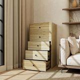  HAPPY FURNITURE , ZACY - Tủ lưu trữ 5 ngăn kéo , THK_216 , 55cm x 45cm x 102cm DxRxC, Sản phẩm phổ thông 