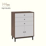  HAPPY FURNITURE , Tủ lưu trữ 3 ngăn kéo 2 cánh mở- LIVIK, TLT_055 , 70cm x 40cm x 95cm DxRxC 