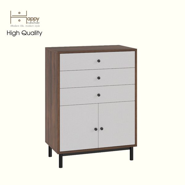  HAPPY FURNITURE , Tủ lưu trữ 3 ngăn kéo 2 cánh mở- LIVIK, TLT_055 , 70cm x 40cm x 95cm DxRxC 