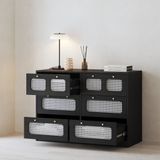  HAPPY FURNITURE , Tủ lưu trữ 6 ngăn kéo - MAY , THK_308 , 117cm x 45cm x 83cm DxRxC 